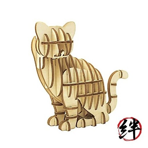 Katze sitzend puzzle diy - 3d,