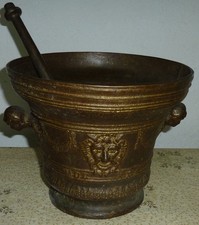 GROßER ANTIKER BRONZE MÖRSER