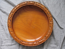 alt geschnitzt Brotteller Holz