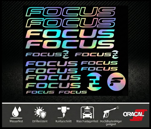 Focus aufkleber set holo - focus,