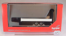 Herpa 1/87 Nr. 076913 Tieflade-Tandemanhänger weiß OVP #2643
