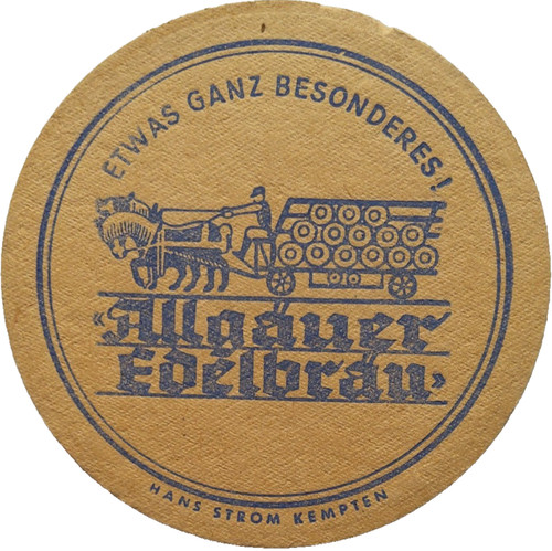 Alter bierdeckel allgäuer - alter,