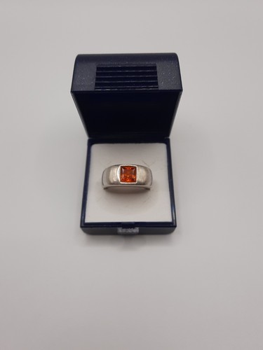 Silberring oranger stein 925 - oranger,