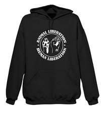 ANIMAL LIBERATION HOODY - Vegetarisch Vegan Tierrechte Politisch - Größe S-XXL