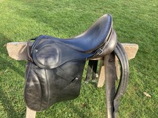 Stübben Scandica VS Sattel Schwarz Ledersattel +Ledergurt Kammer 31 gut erhalten