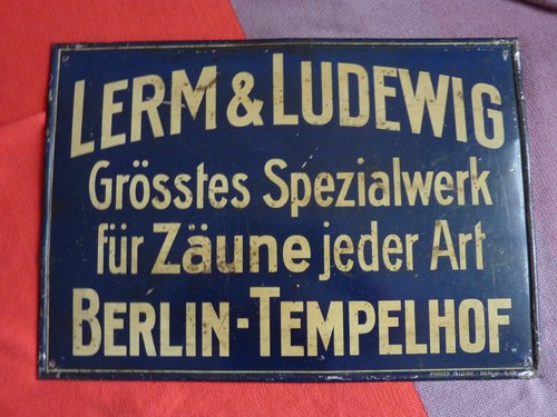 Blechschild lerm ludewig - &,