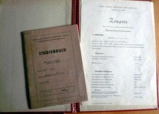Urkunde  Zeugnis + Studienbuch