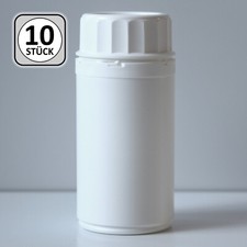 10x Kunststoffdose / Behälter mit Deckel + Schraubverschluss, weiß-weiß | 120ml