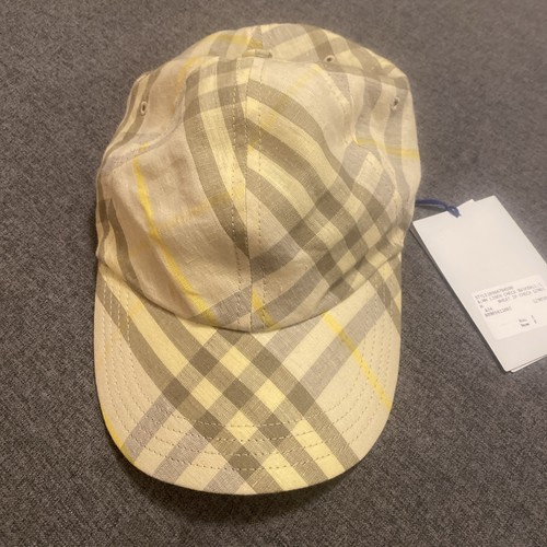 Burberry check linen baseball - check,