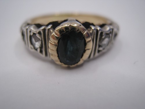 Antiker jugendstil ring saphir - jugendstil,