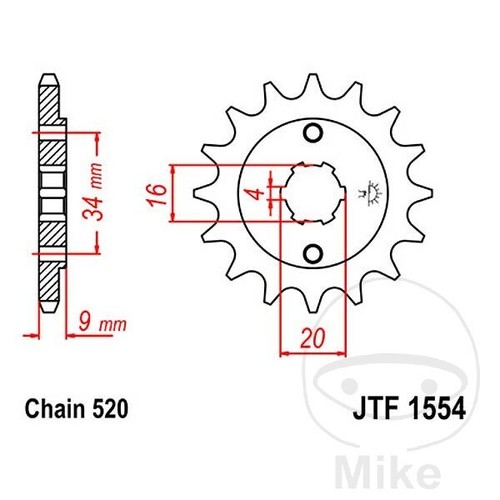 Ritzel für yamaha yfs - ritzel,