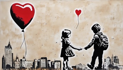 Urban need love banksy - love,