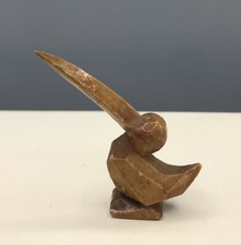 Ausgefallene Holz Figur Miniatur Vogel Alt Streichholz Anzünder Aschenbecher