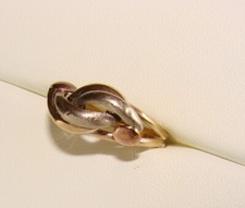 Knoten Ring von IL Re 333 Gold, RG 18,1 mm, Gelbgold Weißgold Rotgold, tricolor