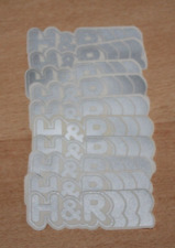 10 Stück silberne H&R Motorsport Aufkleber