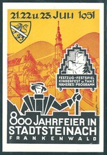 Sonderkarte 800 Jahre Stadtsteinach 1951 - 509