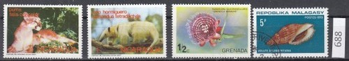 Briefmarken tiere gestempelt - briefmarken,