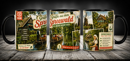 Ddr tasse spreewald - tasse, schwarz