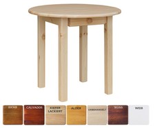 Runder Kiefer Tisch mit SCHUBLADE Esstisch Küchentisch massiv Restaurant NEU