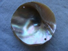 Muschel Perlmutt Verzierung annähbar Anhänger ca. 4 cm groß Schmuck basteln DIY