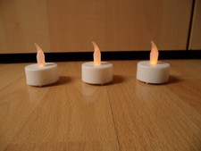 3 elektrische Teelicher, Kerze , Flackerlicht