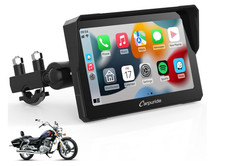 Carpuride Motorrad Navi Carplay Bildschirm W702 CarPlay & Android Auto, 7 Zoll
