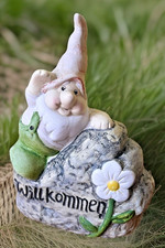 Gartenzwerg "Willkommen"