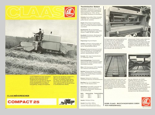 Claas compact mähdrescher - claas, 25