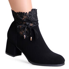 Damen Velours Stiefeletten