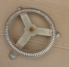 alt Lampenteil Messing Teil von Lampe Leuchter Fuß Aufsatz rund Löwenfüße Tatze