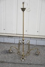 N92W14- Messing Deckenleuchter um 1910/20 Jugendstil/ Art Deco