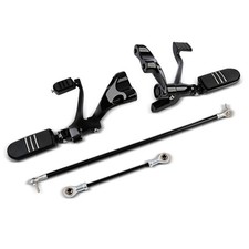 Vorverlegte Fussrastenanlage für Harley Davidson Sportster 04-13 schwarz