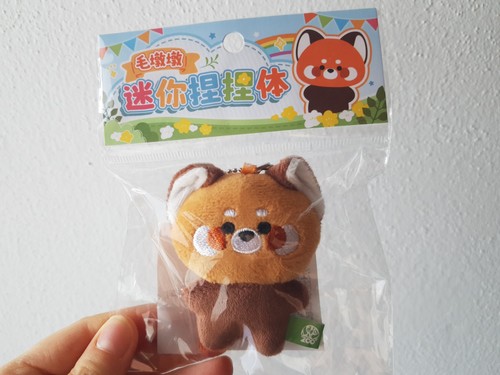 Roter panda anhänger plüsch - roter,