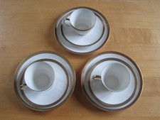 3 Kaffeegedeck Thomas Goldrand  Kaffeetasse Kuchenteller Unterteller