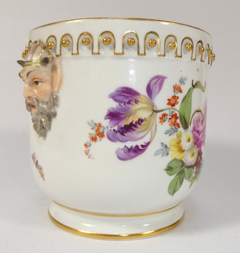 Meissen cachepot satyr - meissen,