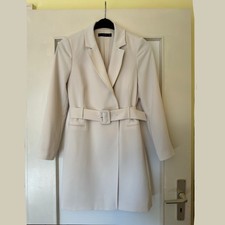 Hallhuber S 36/38 creme weiß Gehrock Blazer mit Gürtel
