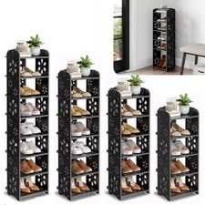 Schmal Schuhregal Hoch Schuhständer Schuhbügel Standregal Schuhablage Schwarz