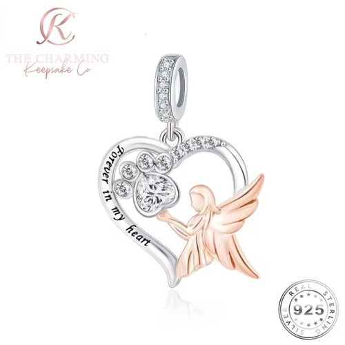 Katze hund memorial charm - katze, /