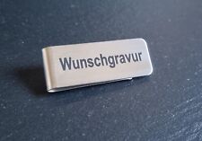 Geldklammer aus Edelstahl mit persönlicher Wunschgravur Geschenkidee Gravur Geld