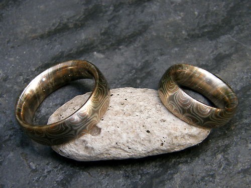 Trauringe mokume gane rotgold - trauringe,