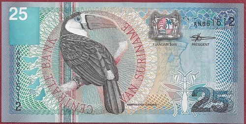 Surinam suriname gulden - 25,