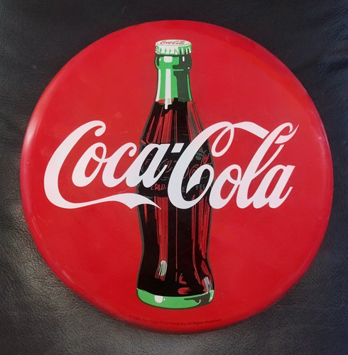 Coca cola werbeschild rot mit - coca-cola,