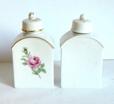 FÜRSTENBERG 2x TEEDOSE ROTE ROSE  + WEISS