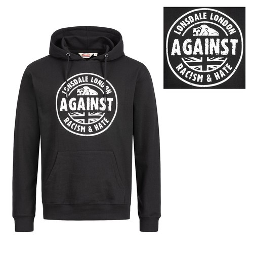 Lonsdale black hoodie - lonsdale,