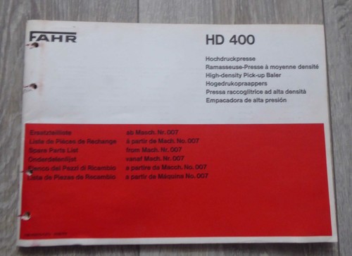 Fahr hochdruckpresse hd400 - hochdruckpresse,