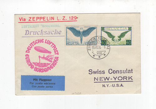 1936 schweiz zeppelin - zeppelin, lz