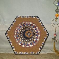 ?Wandbild Kork Moonart Mond Dotting Acrylmalerei Art Punktmalerei selbstklebend