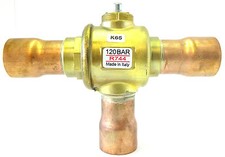REFRIGERA R744 Kugelhahn Dreiwegeventil Messing / Kupfer 120bar K65 UNBENUTZT