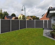 WPC Zaun Eleganz Anthrazit