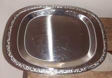 1 von 2 WMF Cromargan Servierplatte/Tablett/Baroque 30 x 22 cm Vintage